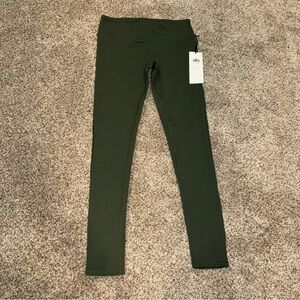 Alo Yoga Mesh Back Olive Leggings Medium NWT